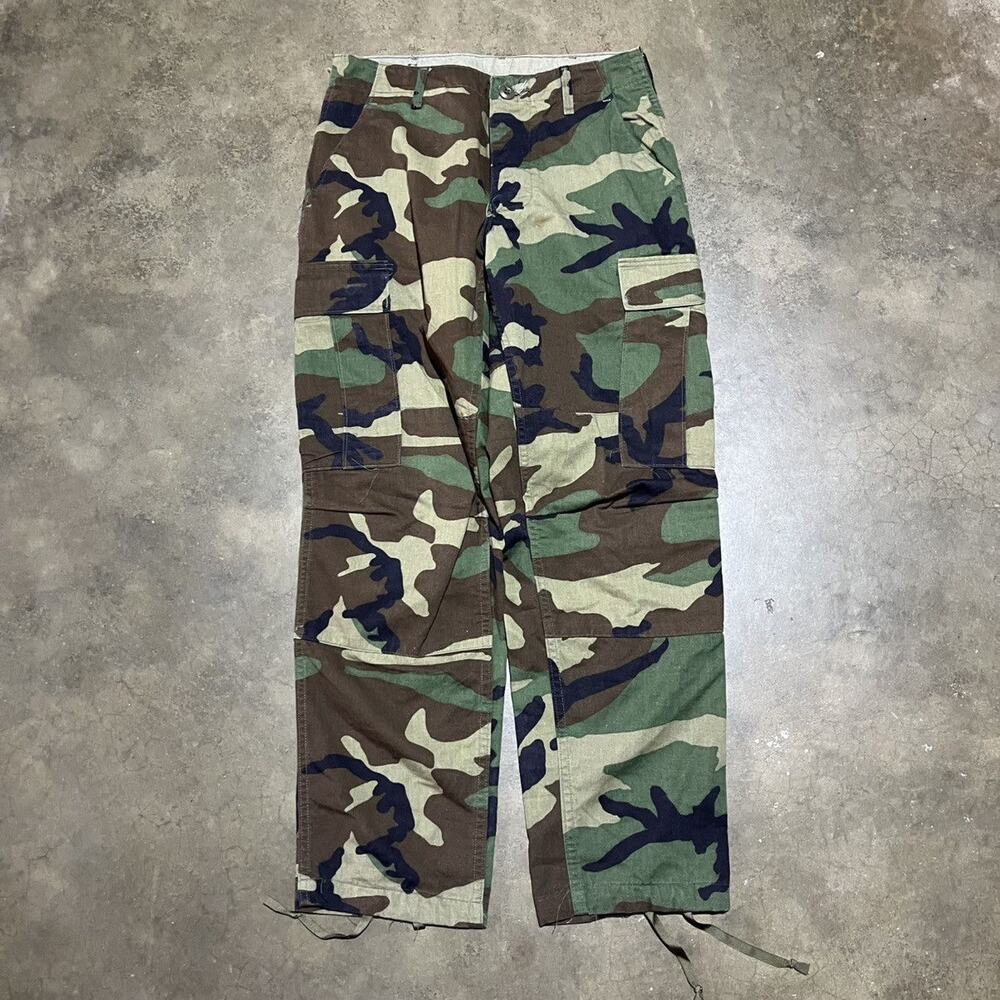Vintage 80s US Army Camo Grunge Cargo Pants 29x29